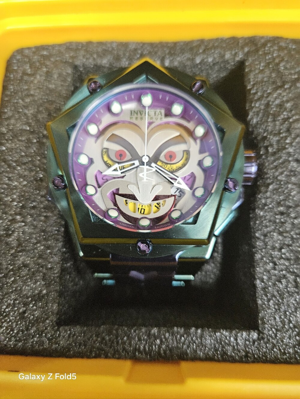 Invicta Helio Reserve Joker DC Purple and Multi-Color Men's Specialty Dial Watch
